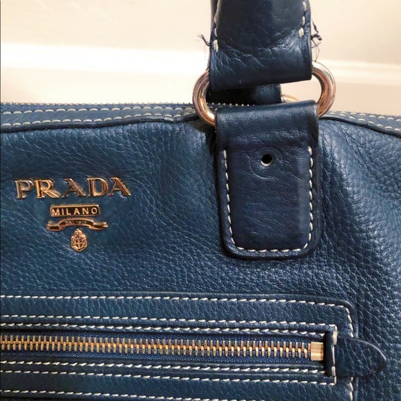 PRADA Bauletto Vitello Daino in Cobalto - Picture 6 of 8